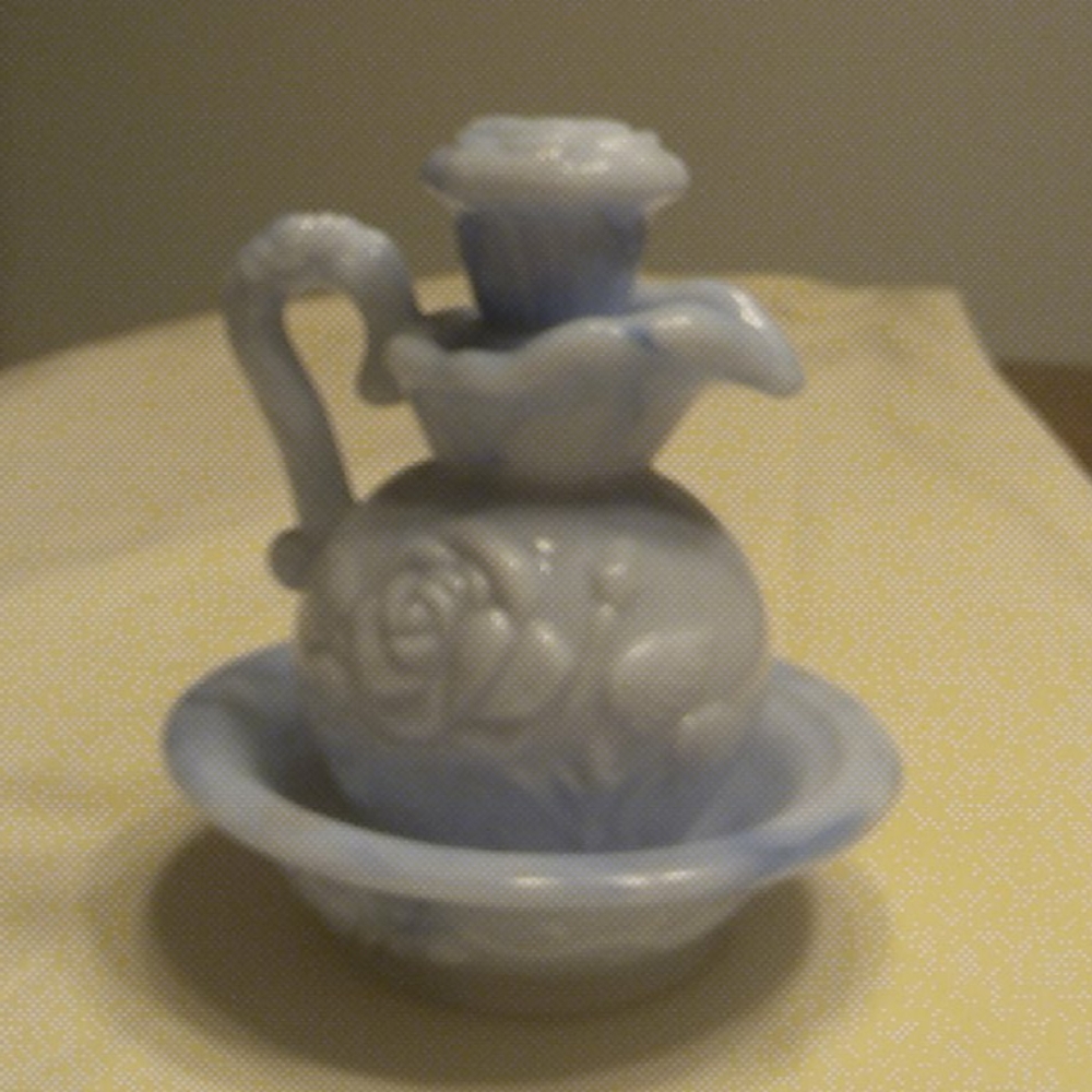 Mini Blue Decorative Vase with Soap Dish